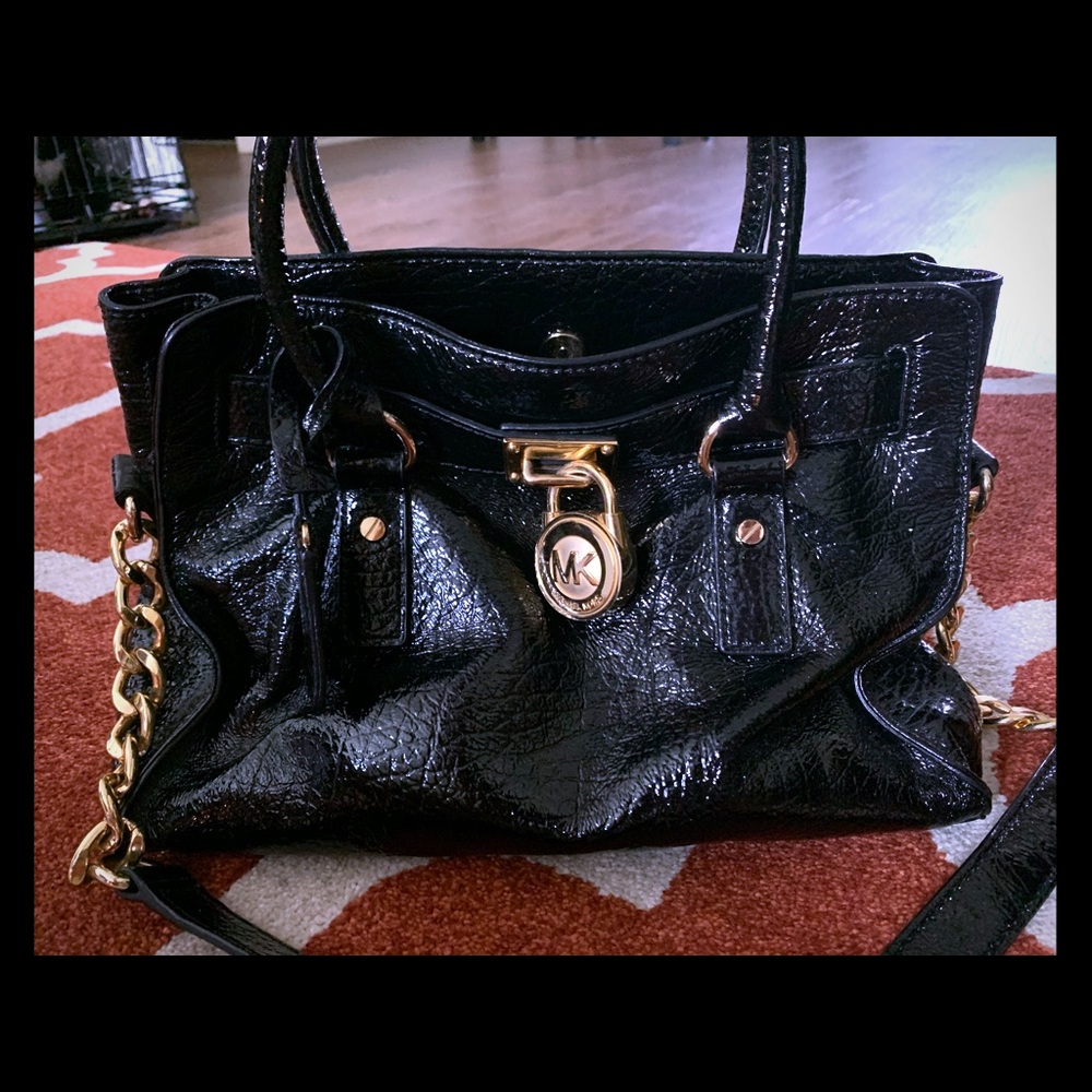 🖤MICHAEL KORS EAST WEST HAMILTON PYTHON SATCHEL🖤
